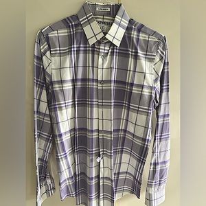 Express extra slim fit plaid shirt- M